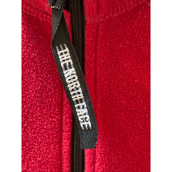 The North Face Red & Black Fleece Jacket Vintage 00's Outdoor Wear Size L - Picture 4 of 5